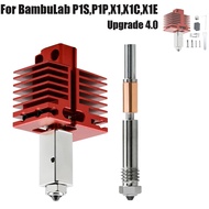Hotend Kit For Bambu Lab P1p X1c P1s X1 X1e Upgrade Tz4.0 Print Head 0.4mm One-piece Hardened Steel 