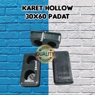 Karet Hollow 3x6 padat / Karet Besi Hollow