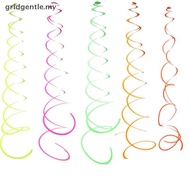 [GDT] 5/10/20pcs Glowing Hanging Swirl Party Decorations Colorful Fluorescent Swirl Streamers Neon G