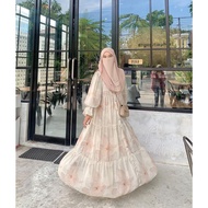 Gamis Ceruty Jumbo ld 130 Terbaru dan Kekinian  Ceruti Babydoll Premium Mayung By Kamalin Kode Flory