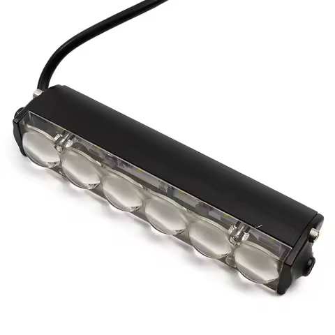 7 Inch Off-Road 12V 24V LED Work Light Bar Spot Beam 4D Lens Slim Single Row Trailer Car ATV SUV 4X4