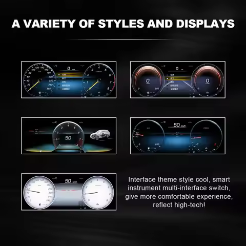 LCD Dashboard For Mercedes Benz W176 W204 W205 W212 A GLA CLA C GLC E ML GL Class Car Speedometer Di