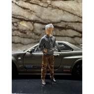 1:64 handsome grey hair man /boy aciton figure