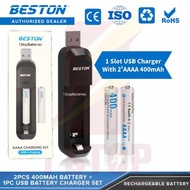 [Original] BESTON AAAA 2PCS 1.2V NiMH Rechargeable Battery and Charger Set For Microsoft Surface Han