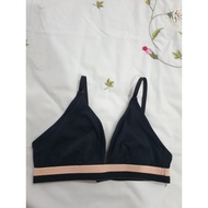 Si bra size 70/75 B black with light orange trim