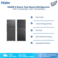 HAIER 240L 2 Doors Top Mount Refrigerator HRF-T240XM Fridge