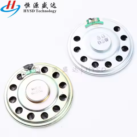 10pcs 0.5W 1W 2W 3W 8R Mini Speaker 4Ohm 8Ohm 16Ohm 32Ohm 50R Ultra-thin Horn Speaker Diameter 40mm 