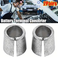 CHIHIRO1X3EE 2Pairs Car Battery Terminal Adapter, Universal Metal Battery Terminal Converter, Positi