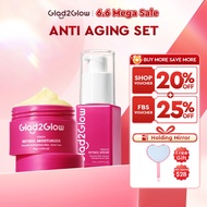 Glad2Glow Anti-Aging Renewal Duo with Retinol & HPR for Smooth, Bright, Wrinkle Defense-Serum+Peach 