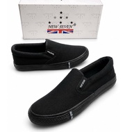 New Seven 668 BLACK SLIP-ON SHOES Comfortable • Lightweight • Non-Slip
