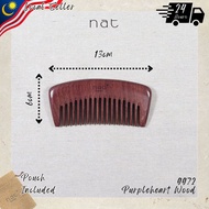 NAT Natural Purpleheart Wood Comb [9972]