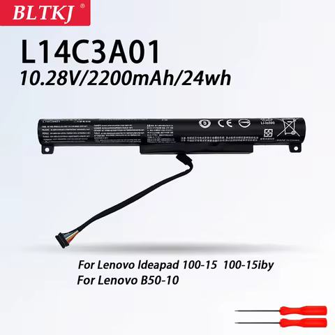 L14C3A01 L14S3A01 10.8V 24Wh Laptop Battery For Lenovo Ideapad 100-15 Ideapad 100-15iby B50-10
