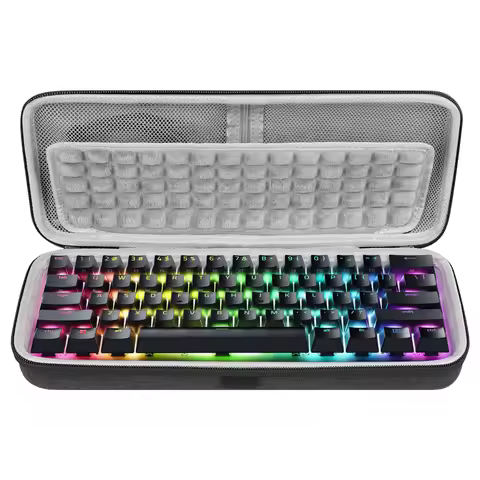 Geekria 60% Compact Keyboard Case for 61Keys Gaming Keyboards, Hard Carrying Case Compatible with Ra