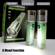 《 Flashlight 520A》Zooming Lampu Suluh Torch Light Super Bright Touchlight 520A Flashlight Rechargeab