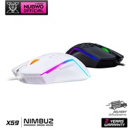 เมาส์เกมมิ่ง Nubwo X59 MACRO Mouse มีไฟ RGB ปรับ DPI ได้ ของแท้รับประกัน 2 ปี