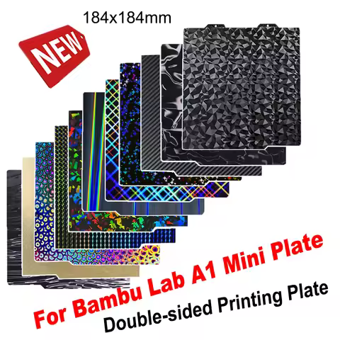 For Bambu Lab A1 Mini Build Plate Textured PEI Sheet PEO PET Carbon Fiber Spring Steel Sheet Plate f