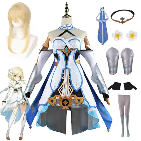 Game Genshin Impact Lumine Cosplay Costume Game Clothes Genshin Lumine Dress Wig Full Set Outfits Pa