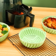 [asiutong2] 1Pc 19/22CM Round Replacemen Air Fryers Oven Baking Tray Basket Silicone Pot [SG]