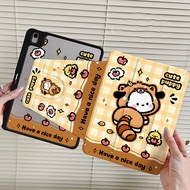 เคส iPad Air6 Gen11 Air7 ที่ใส่ปากกา แรคคูนPacha Dog เคสiPadหมุน 360° Gen10 Air5 10.9