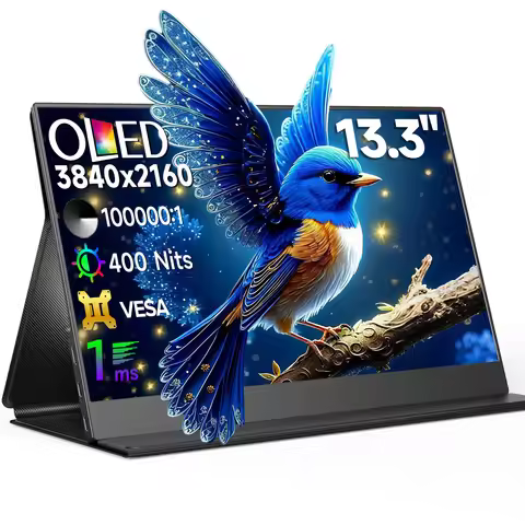 UPERFECT 13.3" OLED Portable Monitor 4K 1MS Gaming Screen 100% DCI-P3 Second Computer Display with T