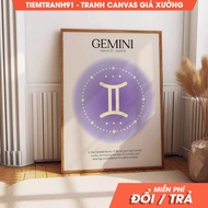 Wall painting, Gemini Astral Manifestation Poster -Zodiac Constellation Charm Wall Art - Vibrant Ast