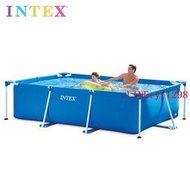 INTEX28271長方形管架戲水池 大家庭支架游泳池兒童學游泳 魚池