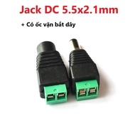 DC Jack Male/Female 5.5x2.1mm - Camera Power Jack With Screw Camera Accessories
