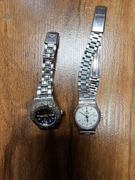 (數十年唔知價，自出合理價高者得)  瑞士製造SWISS MADE "Titoni梅花"女裝錶2隻