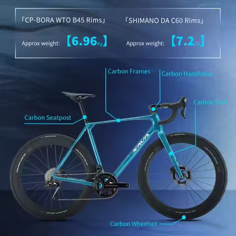 SAVA 26new AEROX SLR9 Full Carbon Fiber Electronic Shift Road Bike with SHIMAN0 Di2 9270 Kit Campagn