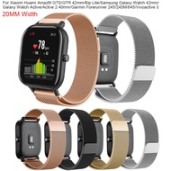 for Xiaomi for Huami for Amazfit GTS/GTR/for Amazfit Bip Lite/for Samsung Galaxy Watch Active 2/Galaxy 42mm Watch Band Milanese Strap