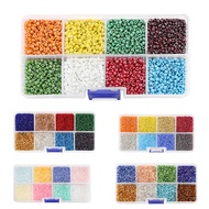 2mm Czech Glass Seed Beads Belt Box Set Charm Mixed Color Ceylon Round Loose Spacer Beads For DIY Bracelet Jewelry Making Beads