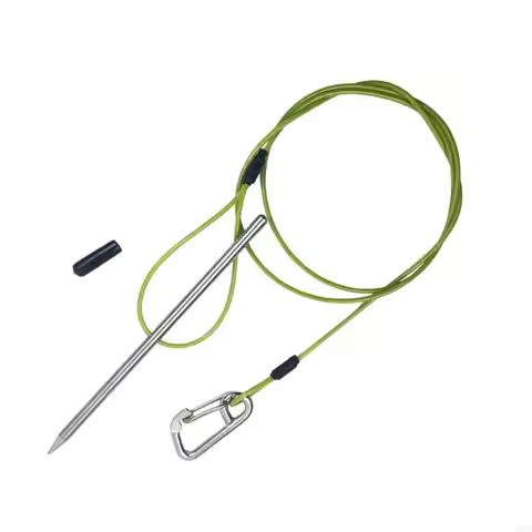 K1KD Fish Stringer Stainless Cable Fishing Big Game Fish Needle Hook Stringer Fish Holder for Diving
