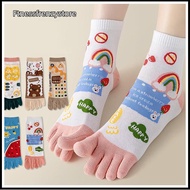 [FF] Autumn Winter Five Fingers Women Sos Cartoon Cute Split-Toe Breathable Japan Kawaii Cotton Ladi