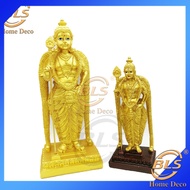 POLYRESIN MURUGAN STATUE GIFT GOLD COLOR HOME DECORATION