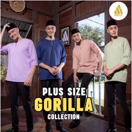 [PLUS SIZE 4XL/5XL] KURTA TIGA SUKU PREMIUM CREPE WITH EXCLUSIVE WOODEN BUTTON RELAXED FIT