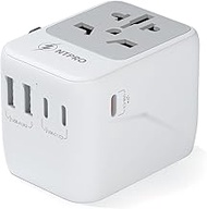 Universal Adapter 35W PD, 10A Portable Charger, International Power Adapter with 3 USB C and 2 USB A