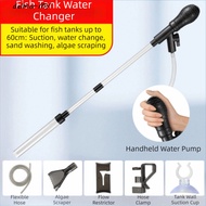 DELMER Aquarium Gravel Cleaner, Low Water Level Flow Control Valve Aquarium Water Changer, Water Fil