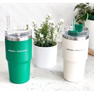 Starbucks Korea Daigou starbucks starbucks stanley Co-Branded stanley Thermos Cup Straw Cup Portable