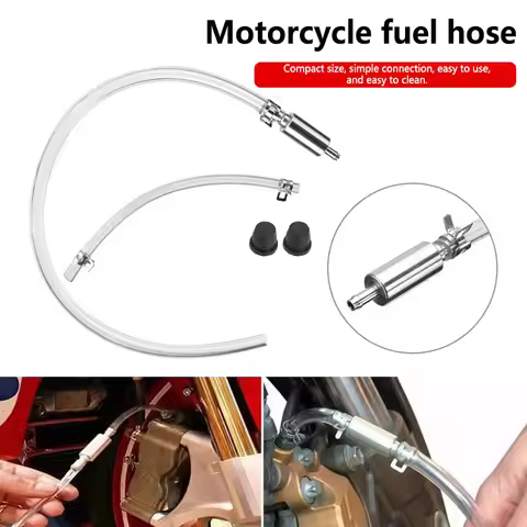 Clear Oil Extraction Pipe Rubber Brake Bleeder Kit One-Way Check Valves Quick-Connect Brake Bleeder 