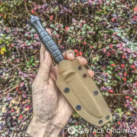 CRETACE Bober Series Fixed Blade Knives 7cr18mov Integrated Full Steel Military Outdoor Survival Bus