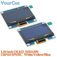1.54" OLED Module 1.54 inch LCD Screen Display SSD1309 Drive 4PIN/7PIN 128*64 128x64 SPI/IIC I2C Ful