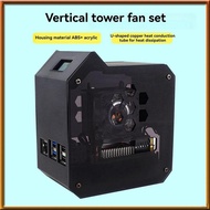 [chasoedivine.] For  5 ABS Mini Tower Fan Kit JST 4 Pin Port Fan Kit with 0.96 Inch OLED Display Kit