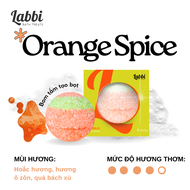 ORANGE SPICE [Labbi] Bubble Bath bomb / Viên tạo bọt bồn tắm / Bom tắm tạo bọt