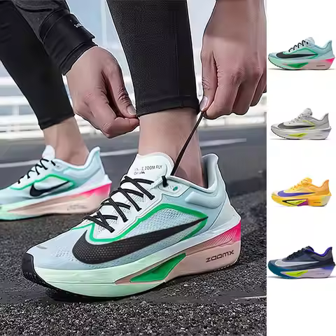 Nike Men's Shoes Zoom Fly 6 Sports Shoes Carbon Plate Running Shoes Cushioning Lightweight Racing Ru