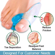 1Pair Silicone Gel Toe Sleeves Bunion Straightener Corrector Protector Big Toe Cushion Big Toe Separ