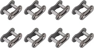 8PCS #40 Roller Chain Connecting Links, 1/2 Inch Pitch Master Connector Link Carbon Steel, Standard