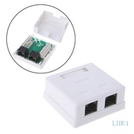 LIDU1 Cat5e RJ45 8P8C Connector UTP Unshielded Double Port Desktop Mount Box Cat5e  Module Informati