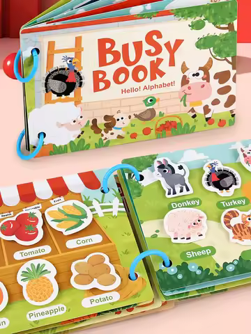 Children's Early Education Enlightenment Quiet Sticky Book Common Sense Cognition Repeated Literacy 