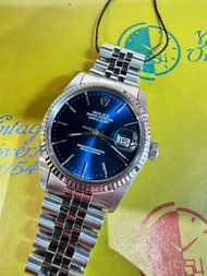 🌈🌈新返貨啦🌈🌈Vintage Rolex Datejust 16014💙原裝藍面 淨錶 連原裝勞力士62510H厚五珠鋼帶💙KCB493（旺角洗衣街店）