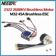 NEEBRC 2322 2600KV มอเตอร์ไร้แปรงเร็วกว่า45A AM32 ESC สำหรับ MN99S MN82รถยนต์ตีนตะขาบ RC MN168โมเดลอ